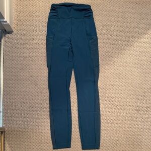 Teal Wunder Train Lululemon leggings size 2